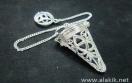 Silver Triquetra Cage Pendulum